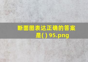 断面图表达正确的答案是( ) 95.png